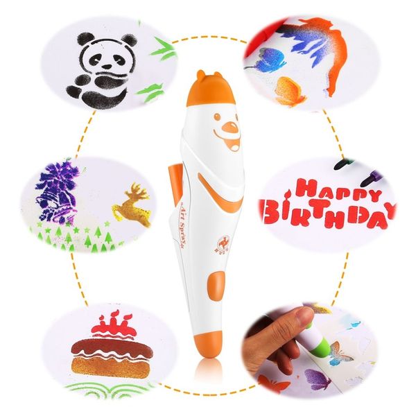 

electric spray art pen airbrush marker set watercolor paint pen magic pen coloured markers childrens kids toy gift