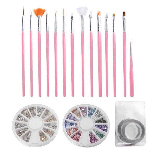 

professional 15pcs nail art pen brush set line drawing painting pen striping tape line manicure tool