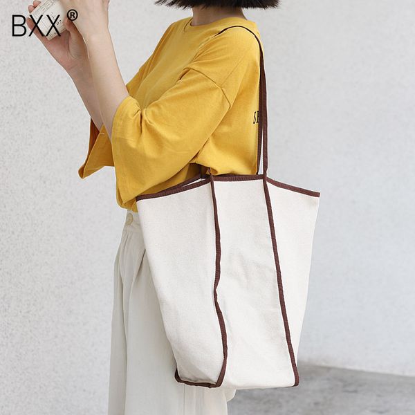 

bxx] случайные холст женские totes сумка crossbody сумка женские сумки кошельки 2020 женский сплошной цвет сумки на ремне hk650