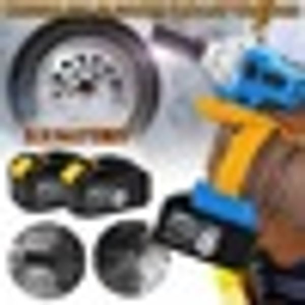 

electric brushless cordless wrench impact socket tool w/ 2 batteries hand drill installation car tire repair power tools
