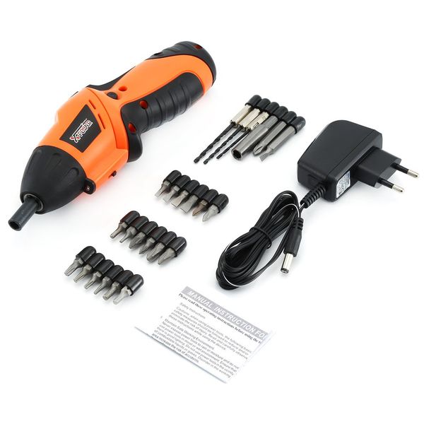 

x-power 4.8v rechargeable cordless electric screwdriver bits kit with led lighting screw power driver drill power tools