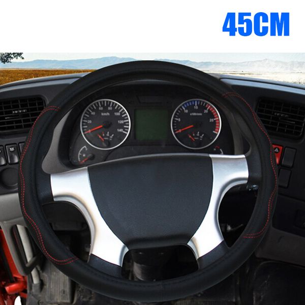 

leather cover steering wheel truck waterproof non-slip breathable practical
