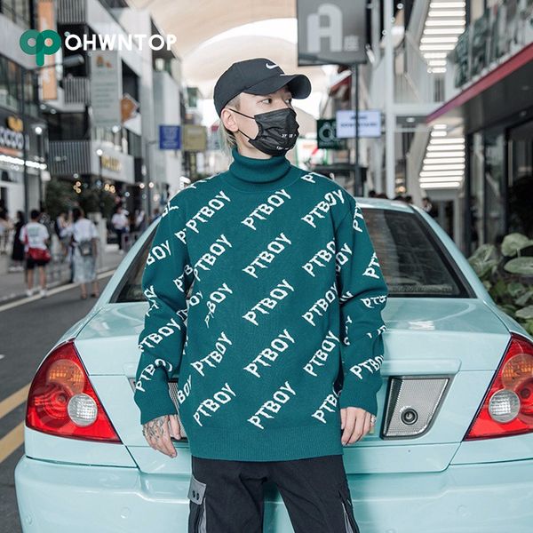 

new letter printing knitted pullover sweaters men hip hop patchwork streetwear 2019 men fashion o-neck sweater harajuku tide top, White;black