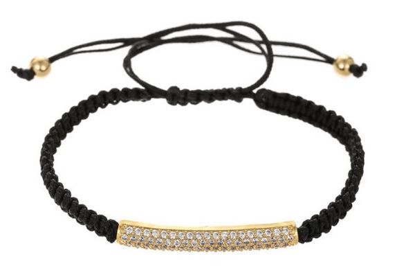 

8mm xdgdg24 gold silver copper cz zircon cubic zirconia elastic adjusted chakra reiki prayer buddha yoga tube bracelet bangles, Black