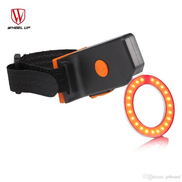 

wheelup circle wireless intelligent usb charging bicycle tail light alarm two models, circle and heart shapes for order options