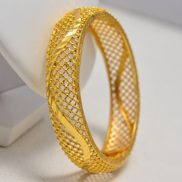 

annayoyo dubai arab gold color dubai bangles for women ethiopian bracelets middle east wedding jewelry african gifts, Black