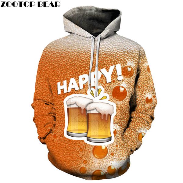

rapper men hoodies round neck long sleeve sweatshirts bars beer tracksuits casual 3d pullover fashion streetwears zooear, Black