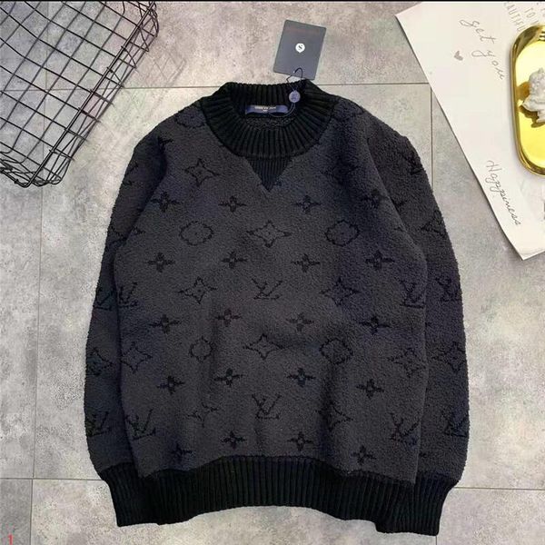 

мужская марка свитер шерсть полосатый стиль кофты теплый толстый осень печатных марка свитер шерсть внутри женщин топы свитер #ih, White;black