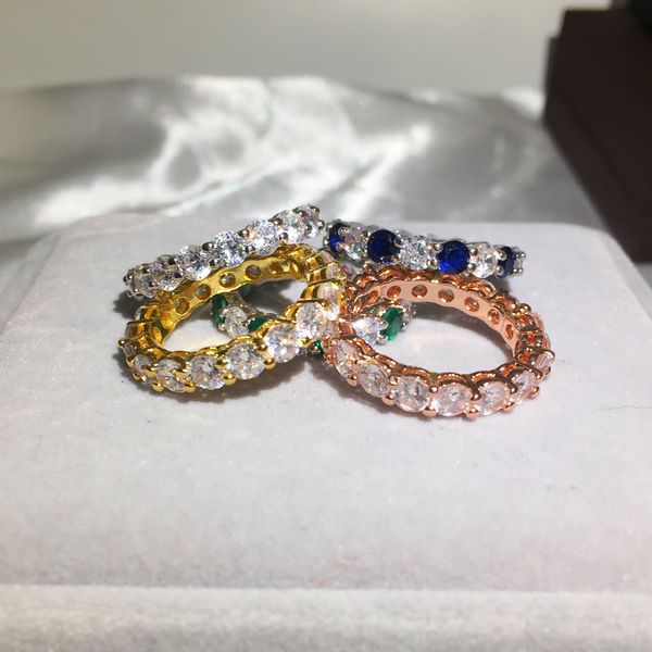 Cinco estilos de Marca 925 Anéis de Prata Esterlina completa 4mm 1 Carat Sona Diamante Anel de Noivado banda de Casamento para As Mulheres homens Jóias