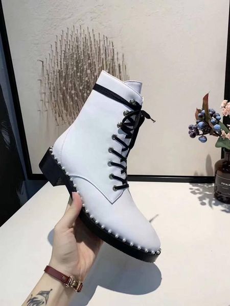 

хороший 2019 осень и зима женские сапоги оригинальный дизайн и противоскользящие снегоступы натуральная кожа мартин сапоги r77100, Black