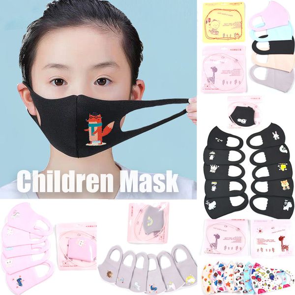 

spong cloth cartoon design children masks boys girls cartoon mouth face masks kids anti-dust breathable washable reusable sponge mask
