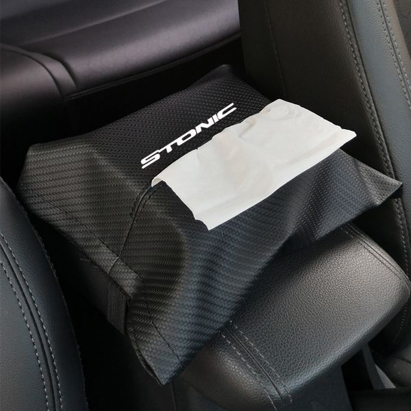 2019 Carbon Fiber Grain Leather Seat Back Tissue Box Car Armrest Box Tissue Car Interior Accessories For Kia Stonic From Winwinyeah 26 73