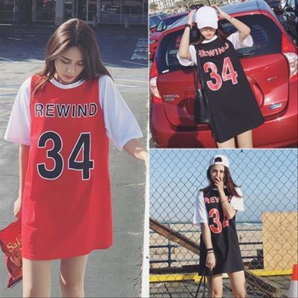 

t-shirt female summer long short sleeve t-shirt harajuku bf clothes basketball suit loose student sports half sleeve basketball clothes, White