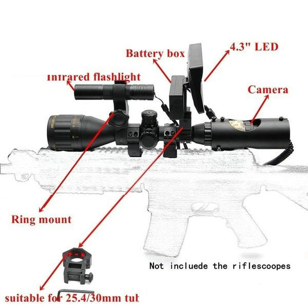

diy night vision rifle scope жк-монитор охота trail camera w / инфракрасный ик-факел для tatical night vision riflescopes moncular