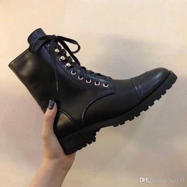 

black martin boots female personality thick short female 2019 new british wind boots version of the autumn short tube rider boots women