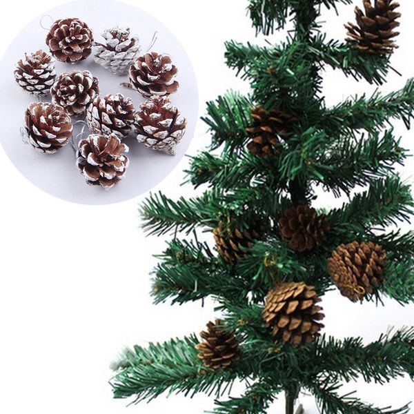 

new 9pcs christmas pine cones baubles xmas tree decorations home decor