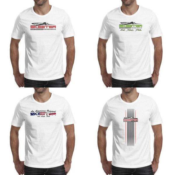 

mens skeeter boats fashion t shirt printing band cotton shirts slim fit short sleeve tees skeeter performance bass american original, White;black