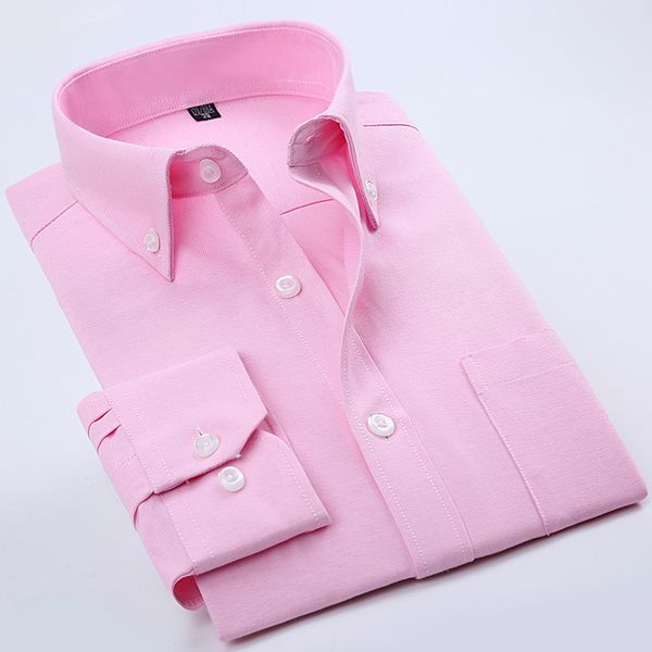 

men's patch chest pocket dress shirts long sleeve solid basic formal business work office white male shirt, White;black