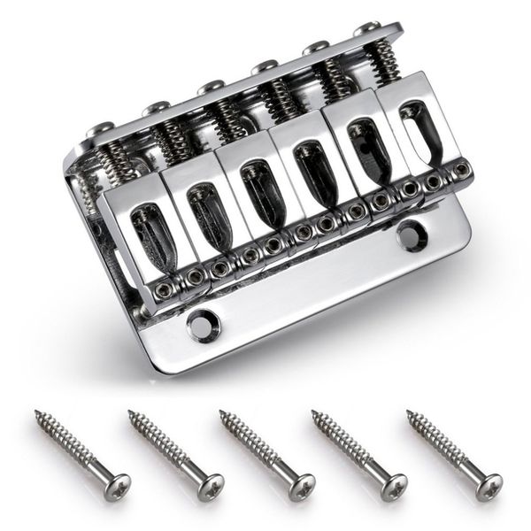 

6 saddle hardtail bridge load 65mm electric guitar bridge with 5pcs screws heavy guitar accessories