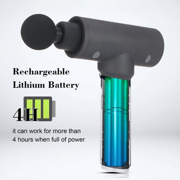 

electric massage gun tissue massager for muscle deep relaxation handheld cordless percussion massage device with 4massage heads