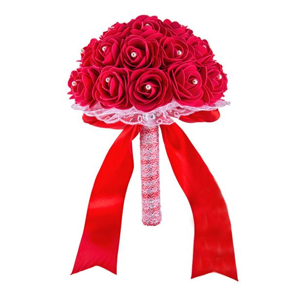 Acheter Femme Bouquet De Mariage Pour La Mariée 2019 Titulaire Fleurs à La Main Rose De Mariée Photographie De Mariage Props Outils Fleurs De Mariée