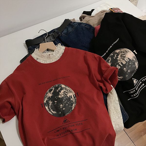 

aochuxiao маленьком непобедимая свободных футболок кукла перекрытие одного продукта корейской короткие рукавов футболки женщина, White