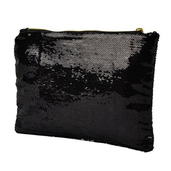 

women shiny sequins dazzling glitter bling evening clutch party bag handbag gift (black