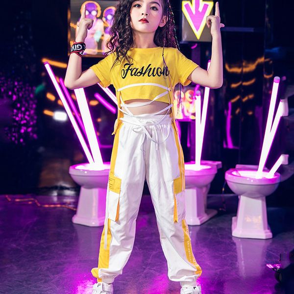 

korean version children's jazz dance clothes hip hop street dance performance clothing girls catwalk clothes 120-170cm dwy1884, Black;red
