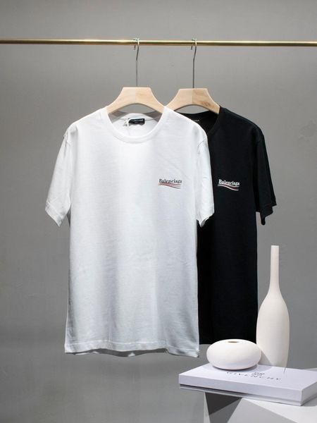 

новое прибытие париж мужских 2020 роскоши дизайнер одежды тенниски лето с коротким рукавом люди женщин тенниски тройника plussize одежда вин, White;black