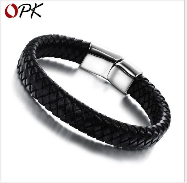 

retro bracelet handwear fashion leather men's bracelet and bracelet personality gift to boyfriend, Golden;silver