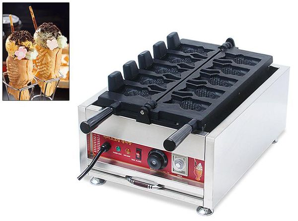 

коммерческая антипригарным 110v 220v электрический мороженое taiyaki рыба вафель 110v 220v высокая эффективность открытый рот рыбы вафель