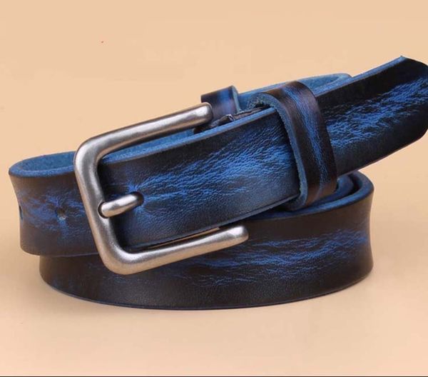 

5 stars genuine vintage leather belts for women strap female pin buckle belt cintos feminios c19010301, Black;brown