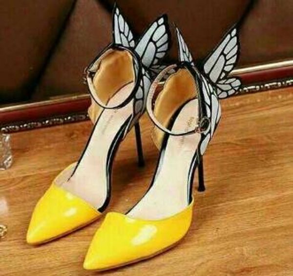

sailing women's leather heels, solid butterfly decor, with buckles and pointy heels sandals, size: 34-42, Black