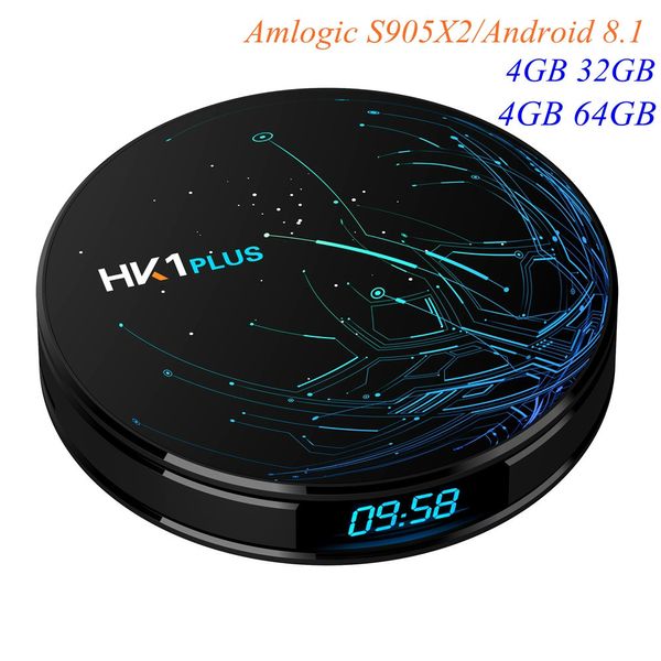 

android 8.1 tv box hk1 plus amlogic s905 x2 4gb ddr4 64gb max 2.4g/5g dual wifi usb3.0 bt4.2 support 4k h.265 media player