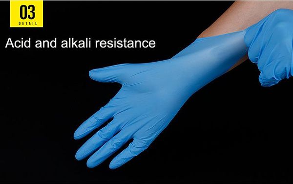 

disposable anti-skid exam convenient dispenser nitrile glove 100pieces/lot rubber cleaning gloves powder nitrile latex gloves dh0294
