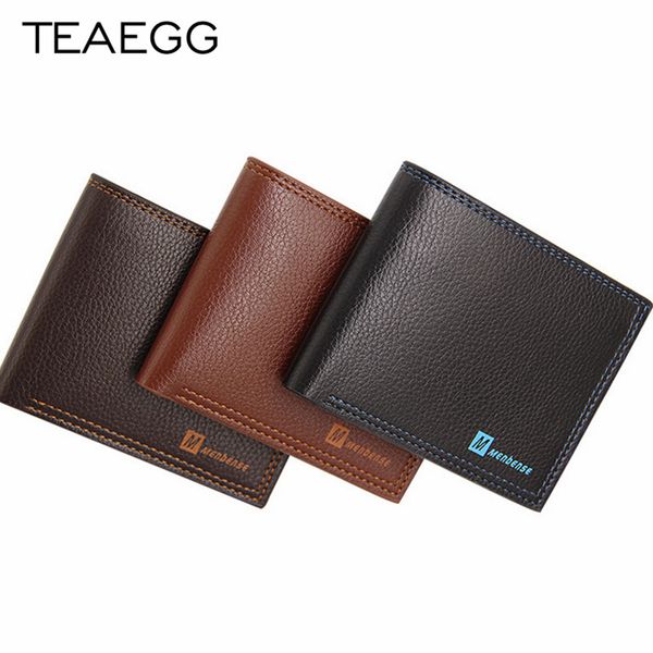 

teaegg 2019 new vintage men wallets short male purse with coin pocket card holder brand trifold wallet men clutch money bag, Red;black