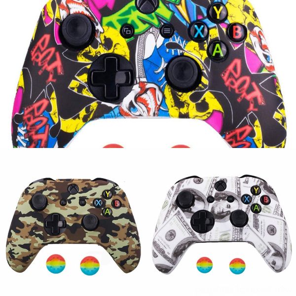 

m7nn6 soft rubber silicone protective controllerfedex sleeve case cover for microsoft xbox game wireless one skin emsshipping