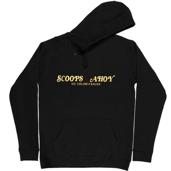 

новый балахон хип-хоп уличная мороженое ресторан толстовка скейтборд мужчины / женщины пуловер толстовки мужчины, Black