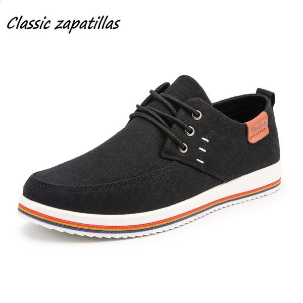 

classic zapatillas new arrival spring summer comfortable casual shoes men canvas shoes for men lace-up breathable flat, Black
