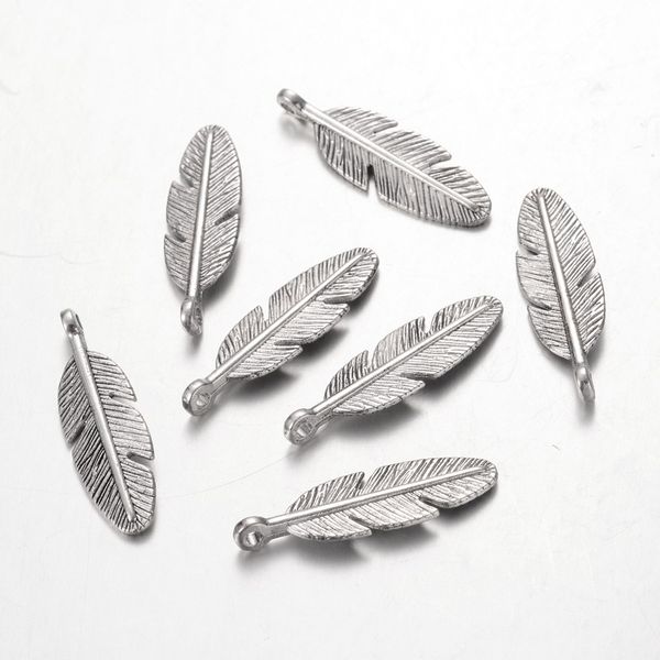 

20pcs tibetan silver pendants feather charms for necklace antique silver lead & nickel & cadmium, Bronze;silver