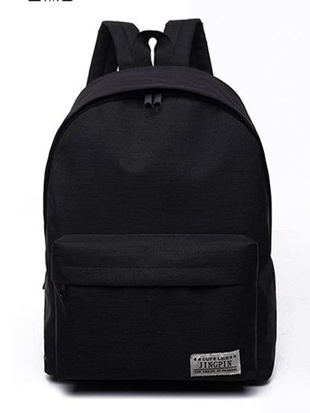 

solid color canvas backpack schoolbag tide small fresh college style backpack men and women fashion travel bag