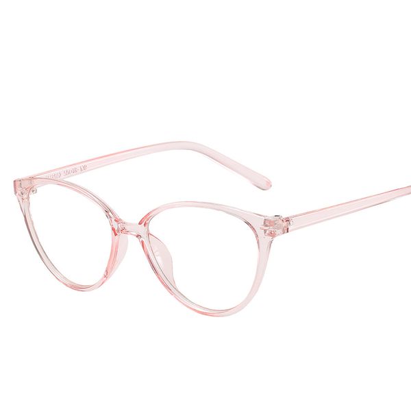 

lady spectacles retro cat eye women's glasses flat lens college style transparent eyeglasses, Black