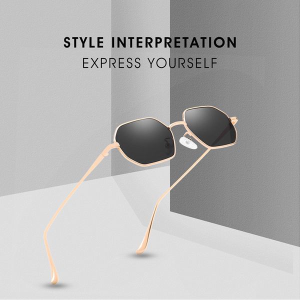 

polygon frame sunglasses boys girls outdoor sun glasses metal glasses gift for children baby uv400 eyewear, White;black