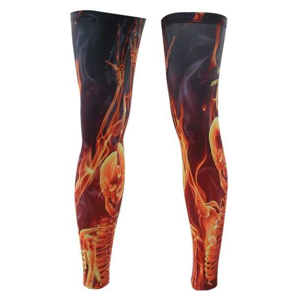 

xintown elastic no-slip leg sleeves cycling mtb bike hiking running guards knee warm covers windproof legwarmers, Black