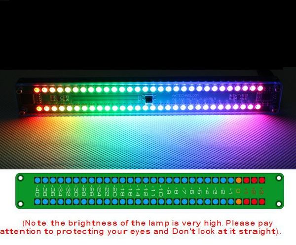 Freeshipping Dual 30 bunte LED-Audiopegelanzeigetafel VU-Meter Musikspektrum W Fernbedienung für CAR-Verstärker