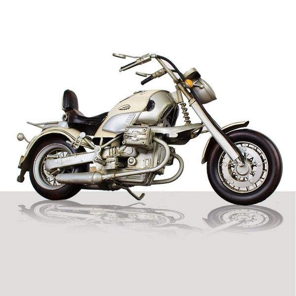 

retro motorcycle model toy, tinplate vintage bmw r1200c motor, handmade ornament, for party kid' birthday gifts, collecting, home decor