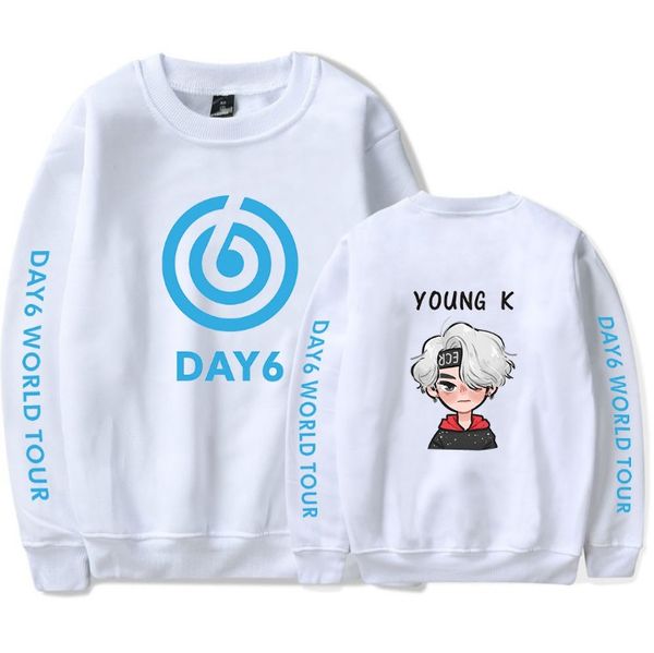 

men's hoodies & sweatshirts fashion kpop day6 world tour gravity hoodie pullover men women capless casual long sleeve o-neck, Black
