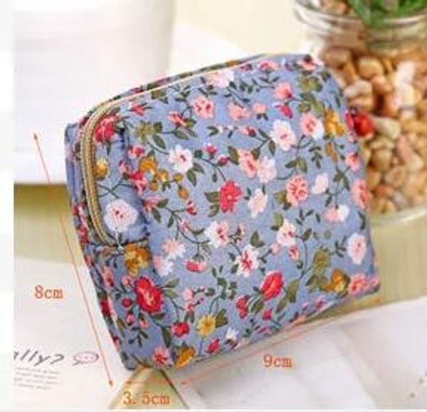 

40pcs floral printed canvas purse wallet coin bag pouch case, Red;black