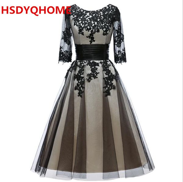 

черный белый кружево вечерние платья с рукавами элегантных женщин формальные платья матери невесты платья, White;black