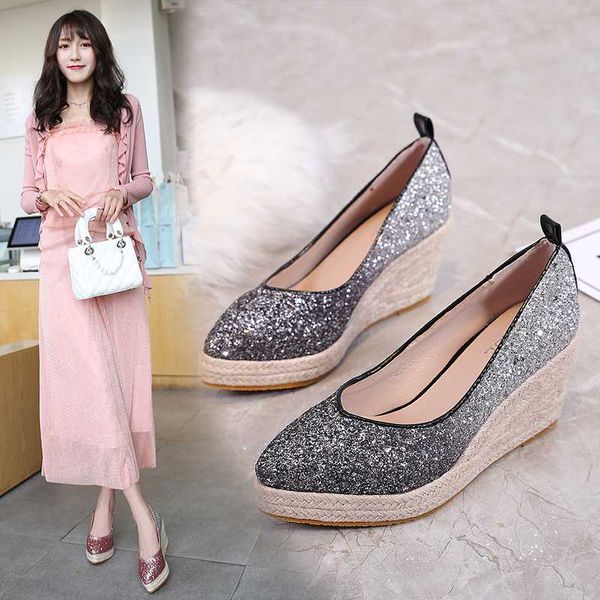 

women shoes autumn female footwear mixed colors 2019 fashion women's all-match pointed toe casual sneaker clogs platform fall, Black